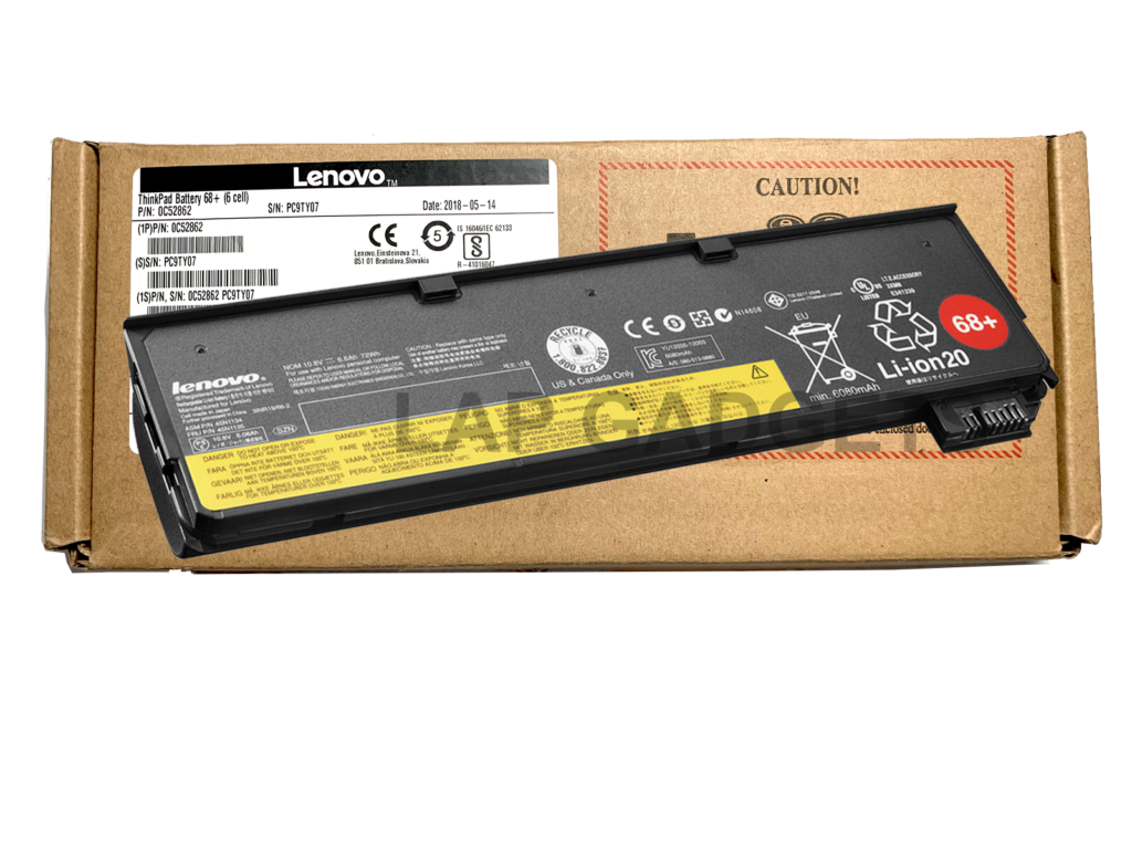 0c52862 Lenovo Thinkpad Battery 68+ (6 Cell) For L450 L460 T440s T440 T450 T450s T460 T460p T550 T560 P50s W550s X240 X250 X260