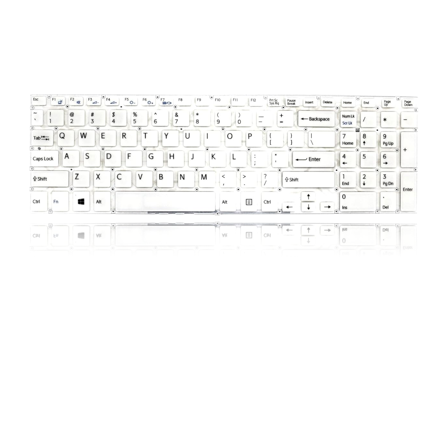 Laptop Keyboard for Sony VAIO SVF152 White